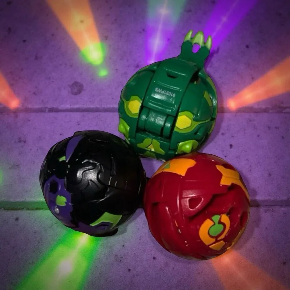3 Bakugun Brawlers Green Ventus Red Pryus Black Darkus Battle Planet B10